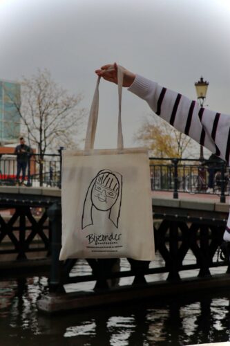 Ziel van de Maker linnen draagtas