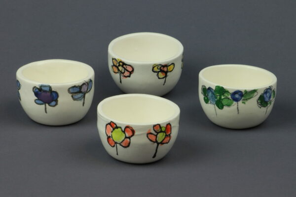 Hanane’s Fleurige Bloemen set van 4 sausbakjes