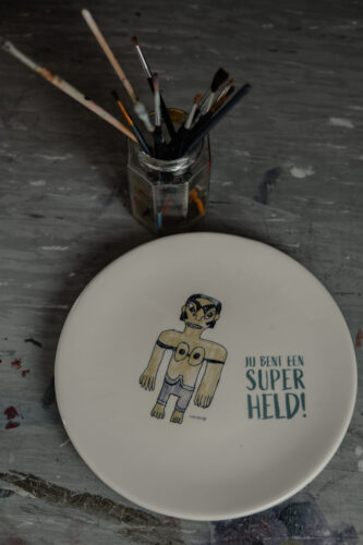 Superhelden servies ontbijtbord