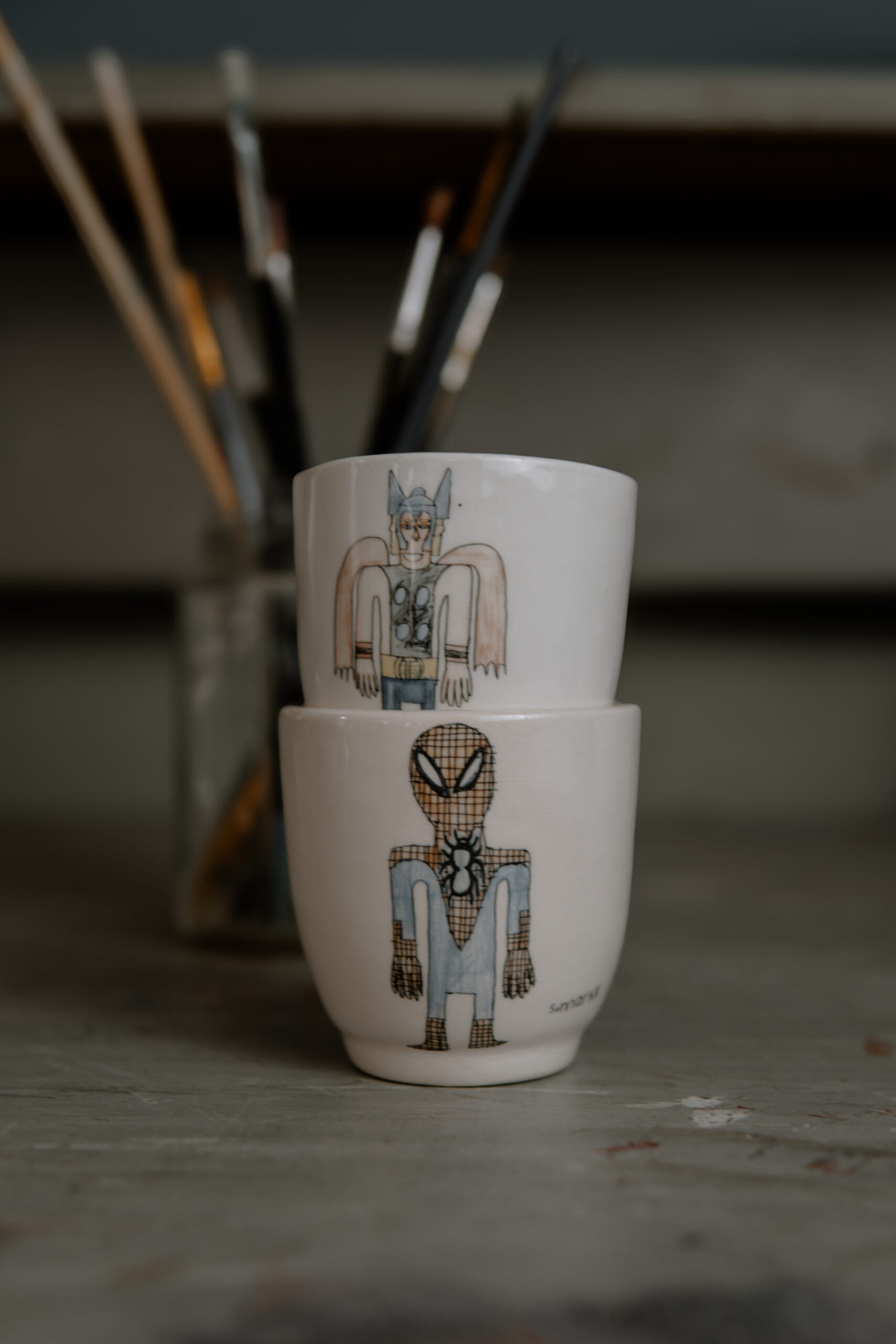 superheld-kopsmall Superhelden servies espressokopje - Afbeelding 1