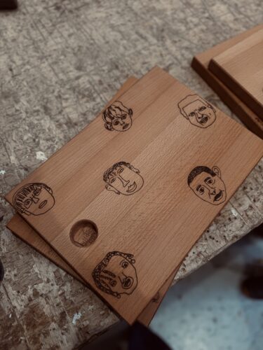 Borrelplank ‘'Ziel van de maker”